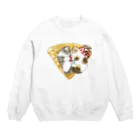 mofusandのにゃんこクレープ Crew Neck Sweatshirt