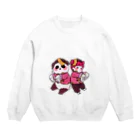 こけしのパンダキョンシーツインズ Crew Neck Sweatshirt