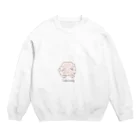 Free guys. のわたあめみたいな犬 Crew Neck Sweatshirt