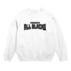 福岡オールブラックスのチームロゴ（黒） Crew Neck Sweatshirt