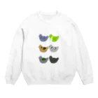 くるっぽShopのハトの仲間たち Crew Neck Sweatshirt