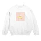 ぽわねこちゃんのお店☁️のオムライスとぽわねこ Crew Neck Sweatshirt