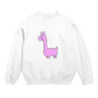 十織のお店の謎のピンク生き物 Crew Neck Sweatshirt