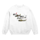 3DCGからのぉ～の4heli1 Crew Neck Sweatshirt