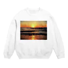 One natureのオレンジ夕日 Crew Neck Sweatshirt