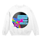 80’s colorful dreamの作成者名前なしVer.Butterfly record Crew Neck Sweatshirt