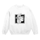 ふみふみ広場のびっくりねこ Crew Neck Sweatshirt