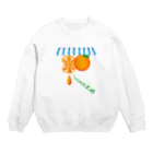 satoharuのオレンジ　ぎゅぎゅぎゅっ Crew Neck Sweatshirt