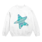 Sugar Ginger Cookieのumi no hoshi.(Blue) Crew Neck Sweatshirt