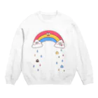 ぷこぷこぺんぺんのレインボー Crew Neck Sweatshirt