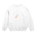 ぽわねこちゃんのお店☁️のいちごサンドとぽわねこ Crew Neck Sweatshirt