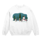 SOMALY【SUZURI店】のぺんぎん達のクリスマス Crew Neck Sweatshirt