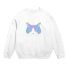 保護猫ボランティアまなねこのはちわれ♡パステル Crew Neck Sweatshirt