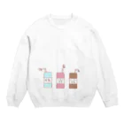 꿈의나라のゆめかわいいMILK Crew Neck Sweatshirt