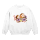 Lichtmuhleのお花とモルモット06 Crew Neck Sweatshirt