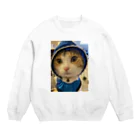 monekosideの保護猫まくらちゃんコス！ Crew Neck Sweatshirt