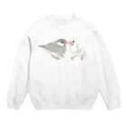 まめるりはことりの幸せ文鳥ちゃん【まめるりはことり】 Crew Neck Sweatshirt