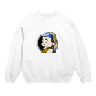 くまとむっち🦦のしんじゅな赤ちゃん名画（ロゴ有り） Crew Neck Sweatshirt