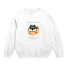 しょっぷ　かわゆきのはこいり　わんこ　くろしばーじょん Crew Neck Sweatshirt