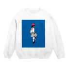 オノアサミの透明少女（青） Crew Neck Sweatshirt