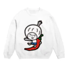 きくのらくがきのとうがらし　きく Crew Neck Sweatshirt