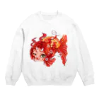 憑現や。の金魚の人魚さん Crew Neck Sweatshirt