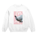 ぽぽこ🐰SHOPのくしくしバニラたん. ハートver Crew Neck Sweatshirt