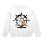 犬グッズの店しえるぶるーのマリンだワン！　ポメラニアン Crew Neck Sweatshirt