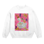 仏壇スイーツまさみのお姫様な白鳥さん Crew Neck Sweatshirt