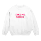 prinaのTAKE ME SKIING red Crew Neck Sweatshirt