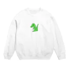 強いゴミの恐竜を描いてみた Crew Neck Sweatshirt