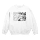 scent of colorsのmonochrome flowers《film》 Crew Neck Sweatshirt