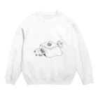 犬似の猫の犬小屋の犬似の猫＆後輩ジョンのグッズ(こたつver) Crew Neck Sweatshirt