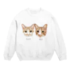 みきぞーん｜保護猫 ミッキー画伯と肉球とおともだちのram&rui Crew Neck Sweatshirt