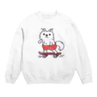 イラスト MONYAAT の赤ぱんポメラのスケボー Crew Neck Sweatshirt