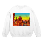 GALLERY misutawoのドレスデン 夕暮れの街角 Crew Neck Sweatshirt