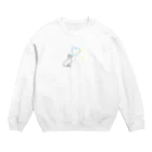 yuNN3の犬　ハート　Peace Crew Neck Sweatshirt