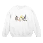 masumi maedaの寄り添う　オカメインコ　 Crew Neck Sweatshirt