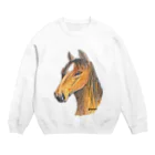 greetenの馬 アート Crew Neck Sweatshirt