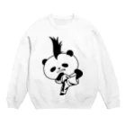 NAGOMI-Creationの【かっこいいのに可愛いパンダ】モヒカンパンダの空手上段蹴り Crew Neck Sweatshirt