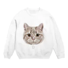 みきぞーん｜保護猫 ミッキー画伯と肉球とおともだちのD Crew Neck Sweatshirt