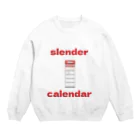 十織のお店のslender calendar Crew Neck Sweatshirt