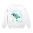 眠〜い眠〜いトカゲの巣の鳥 Crew Neck Sweatshirt