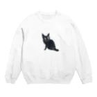 chaneのちいさいくろねこ Crew Neck Sweatshirt