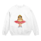 °+nono+°のミミズクのバレリーナグッズ Crew Neck Sweatshirt