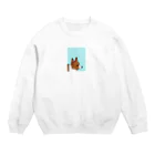 りりのお絵描き屋さんの凛としたコーギー Crew Neck Sweatshirt