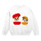 ちっちゃいおっさんオフィシャルショップのちっちゃいおっさん（果物） Crew Neck Sweatshirt