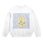 トラとハチワレのぬいぐるみとトラ Crew Neck Sweatshirt