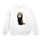 mofusandのねこかぶり（レッサーパンダ） Crew Neck Sweatshirt