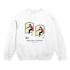 38　サンパチのまちがいさがし#01「DOOR」　レッド　表のみ Crew Neck Sweatshirt